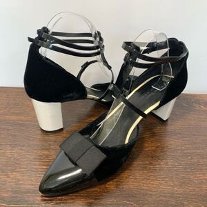 Peter Som Women's Leather Strappy High Heel Black Size 41